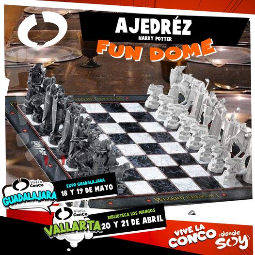 El Fun Dome es un espacio donde podrás jugar todo el día en la ConCo, llevaremos juegos de mesa como un ajedréz para todos los fans de Harry Potter ¡Ven a divertirte todo el día en la ConCo! #ViveLaConCo #DondeSoy Un mago.