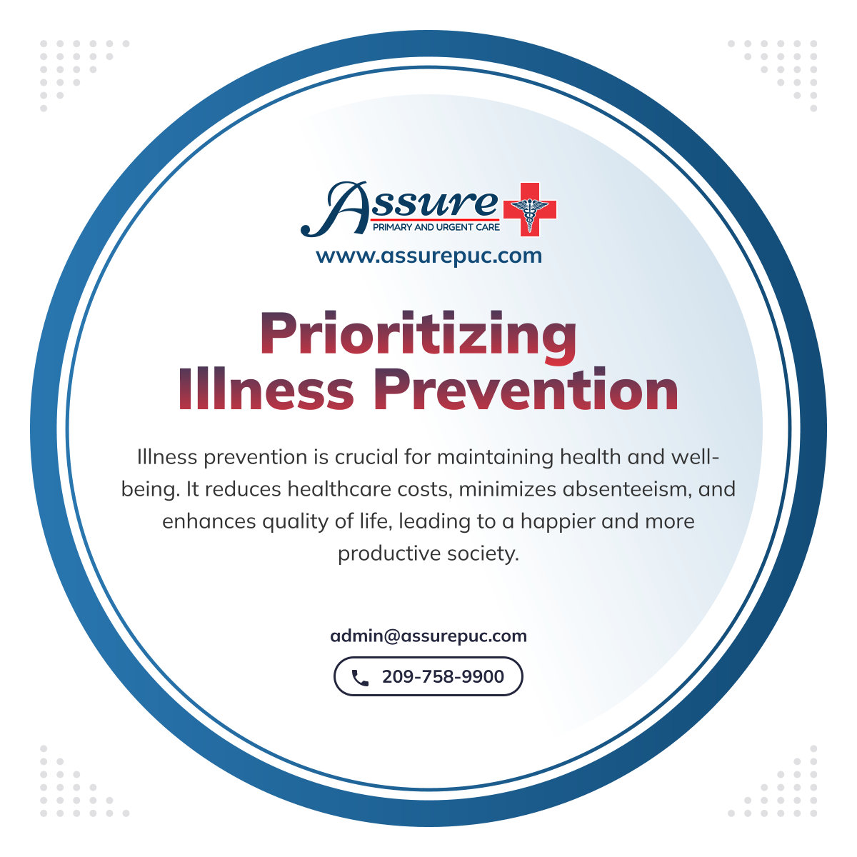 Prevention is always better than cure. By prioritizing illness prevention, we save resources and ensure a healthier and more vibrant community. 

#MountainHouseCA #MedicalServices #PreventionMatters