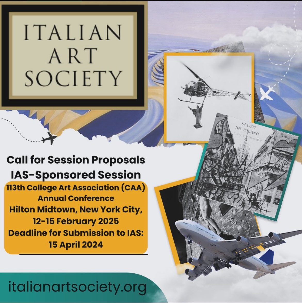 It’s that time of the year! We’re calling for IAS-Sponsored session proposals of #CAA2025. Deadline is 15 April. Details at our website. 
#ItalianArtSociety #ItalianArt #ArteItaliano