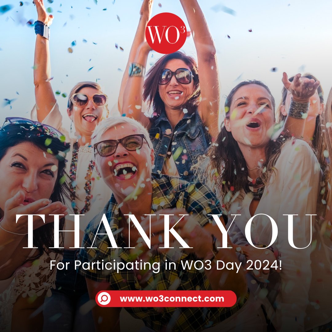 A massive THANK YOU to everyone who joined in supporting women-owned/led businesses, whether in person or virtually, and poured their energy into making another #WO3Day celebration truly special. Until next year, let's keep the WO3 Day spirit alive! 🎉🙌

#wo3connect #isupporther