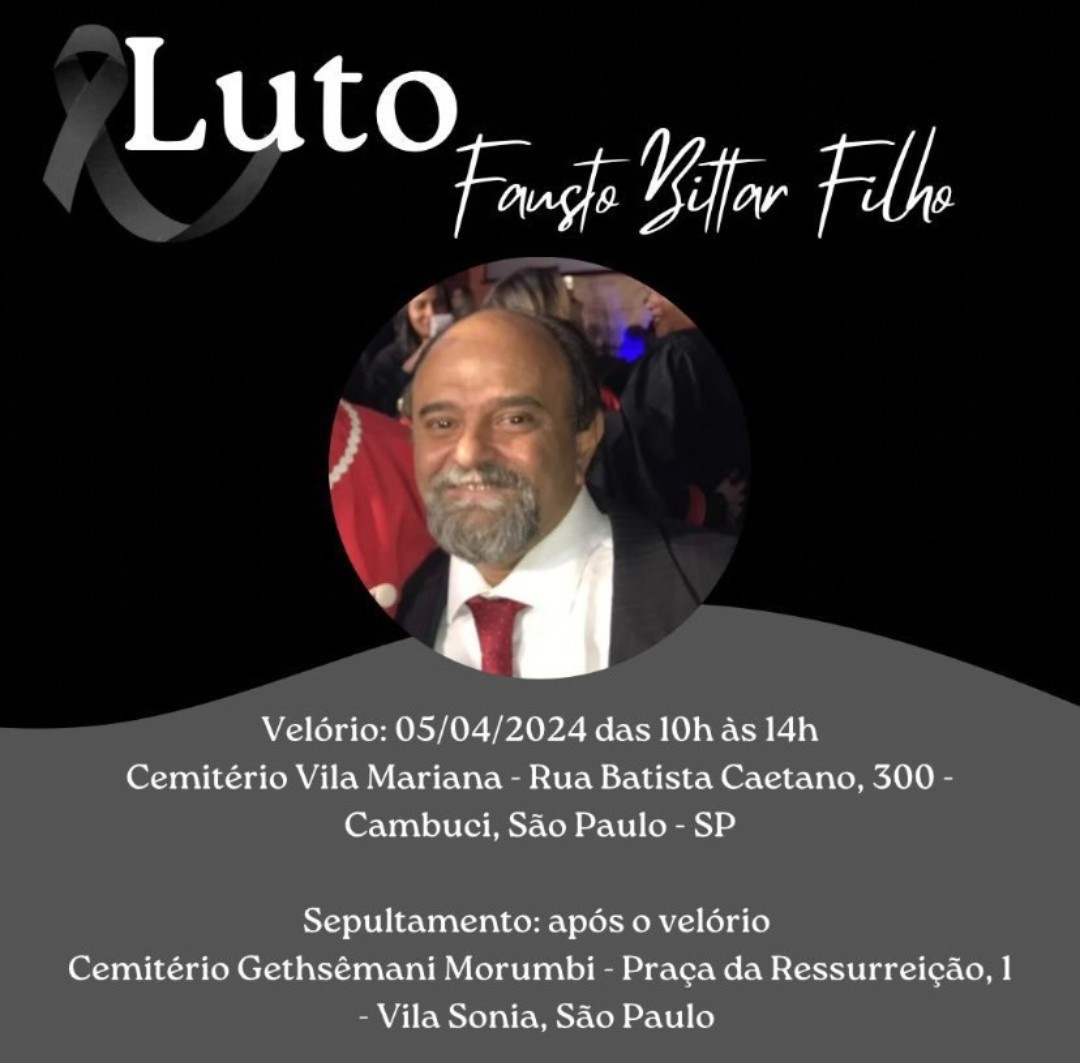Corrigindo o endereço do velório. Será no mesmo local, mas a entrada será por outra rua.