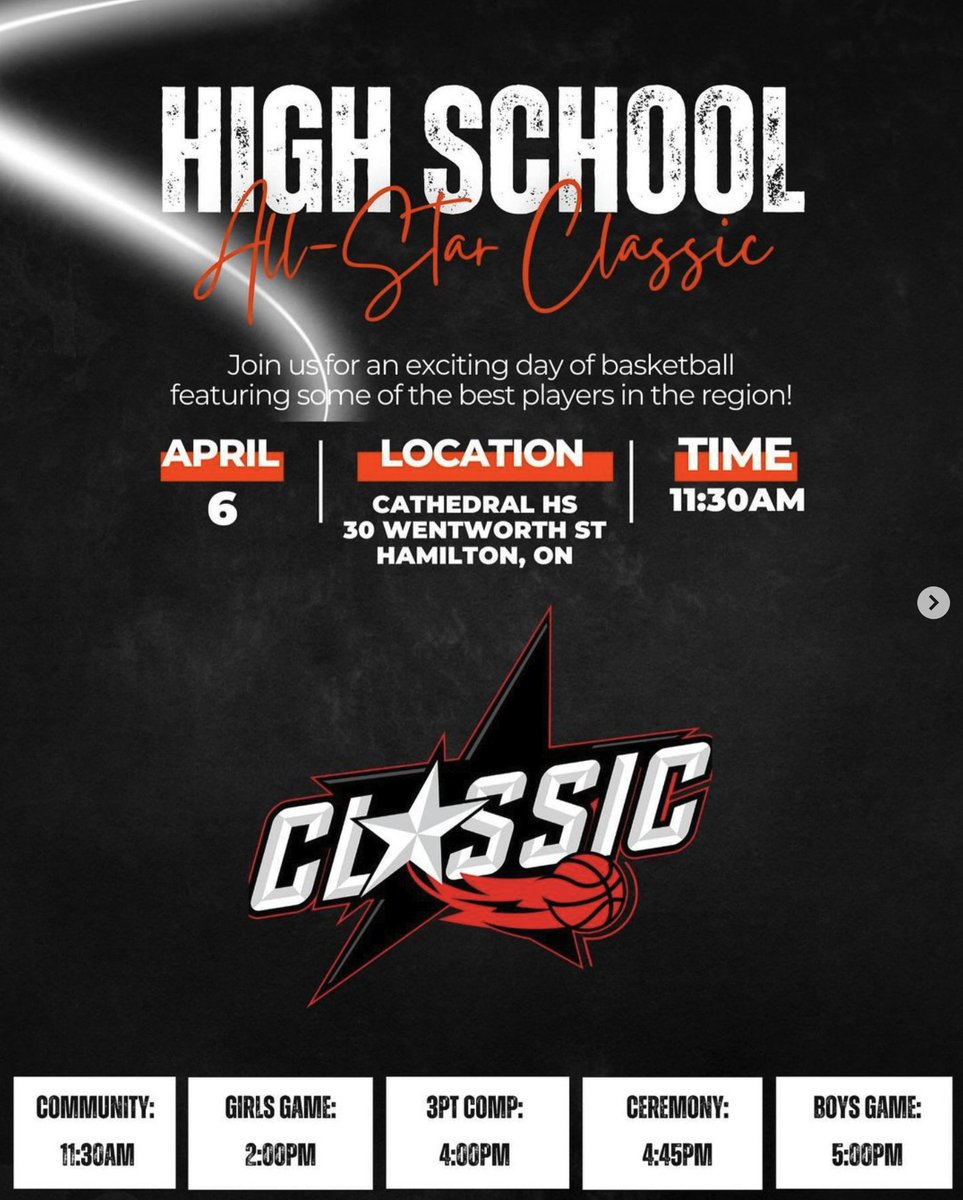 BasketballSjb's tweet photo. Check out the Hamilton HS All-Star Classic game Saturday @ Cathedral High School! Come see the best of both girls &amp; boys basketball as they showcase their skills! Congrats to Braves @RaefCalura @KevahnTaylor &amp; @JoeyNsenda who made the team! @wesblairbrown @TMMRecruiting @hwcdsb https://t.co/gM83rGSOpN