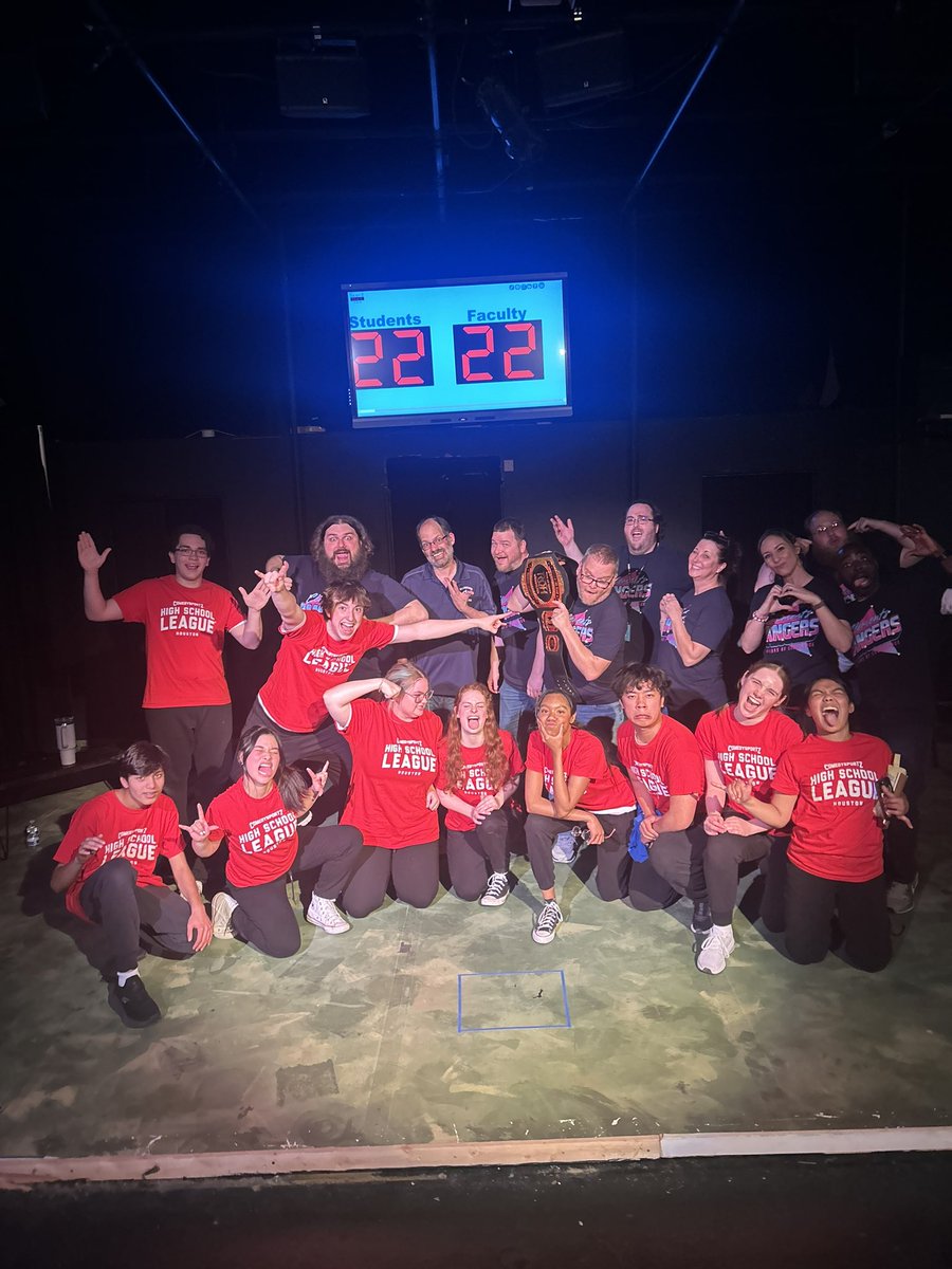 I had the best time at the Sports Comedy Blitz faculty vs students!!! These students are so talented! Thank you theatre teachers and students for organizing such a fun event. @ClementsTheatre @CHS_Rangers