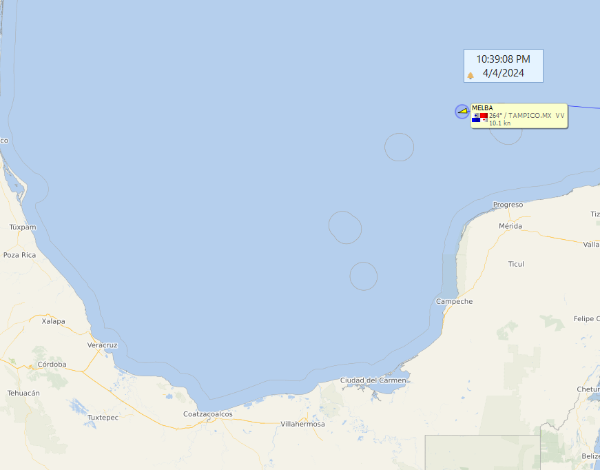 ⚓️#MELBA 9199153 
Buque de carga del régimen de #Cuba de la flota #GAESA

Navega rumbo a #Mexico 

#Now #AIS #cubarcos #Cuba #4Abr
