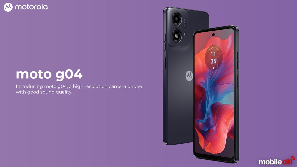 mobileciti's tweet image. 📱Motorola moto G04 

✔️6.56” HD+ display
✔️AI-powered 16 MP main camera
✔️5 MP selfie camera
✔️Performance power
✔️Extra Bright 90Hz Display

👉Available on Mobileciti

👉Buy Now: bit.ly/3PQAQDX

#motoG04 #Motorola #BigScreenBigFun #Mobileciti #HelloMoto #MotorolaLife