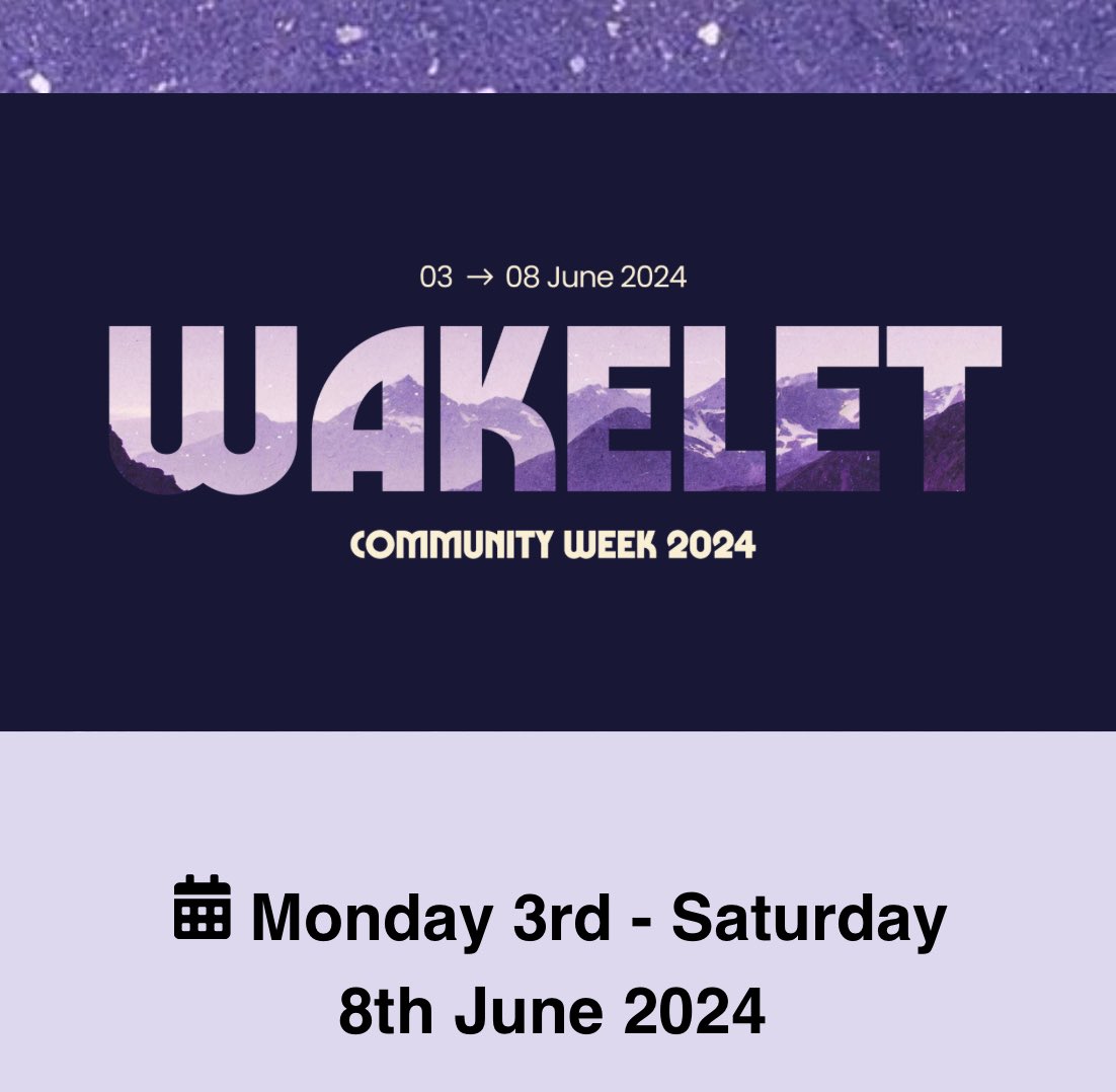 Prepare for a wild voyage through The Future of Education!🚀

Secure your spot at Wakelet Community Week 2024 with early bird registration like I did✨

👉 community.wakelet.com/cw24

#WakeletCommunityWeek