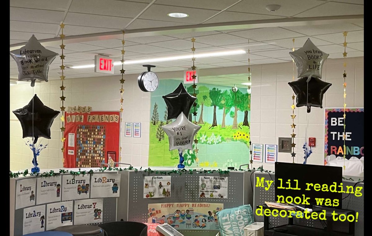 Veronica_Brav0's tweet photo. Today is National School Librarian Day
Thank you to my students &amp; coworkers for celebrating me on this special day! 
#LakeParkLibrary #ASD4LibrariansRock #NationalSchoolLibrarianDay https://t.co/OFzV2B4eTQ