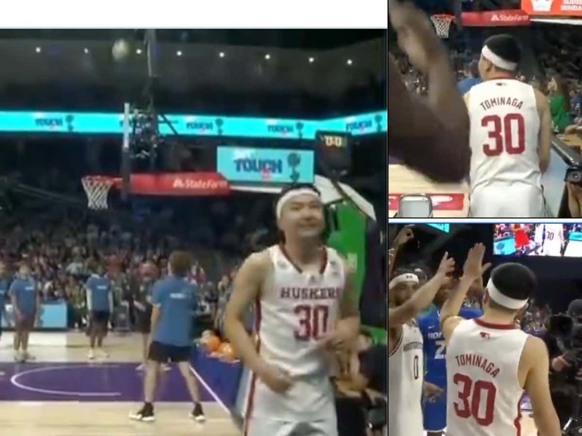 barstoolsports's tweet photo. Keisei Tominaga Still Fucking Rules - Taunting Dudes, Celebrating Early, Dominating The College 3-Point Contest https://t.co/wscjCbxmNN https://t.co/MNZpu3TFPB
