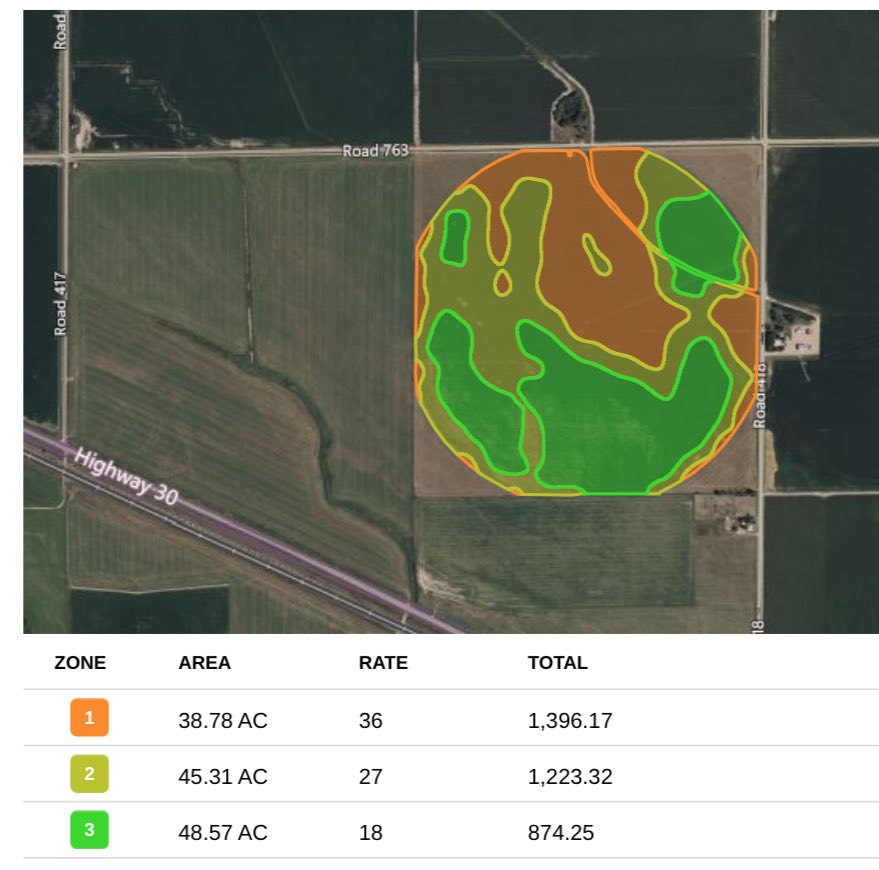 nutrien_Nebr's tweet photo. Using Nutrien #hdseed maps to build fert prescriptions to address P and Zn using liquid strip till bands on high pH soil. Applying 10-34-0/black max 22/prologue/H2O. ⁦@AGRICENLIFER⁩ ⁦@NutrienNHP⁩ ⁦@NutrienAgRetail⁩ ⁦@growloveland⁩ ⁦@AgricenCo⁩ https://t.co/YN9D34oefH