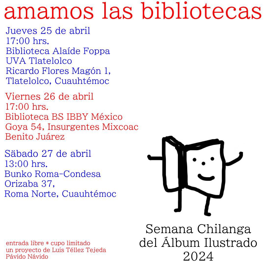 pavidonavido's tweet photo. Esto sucederá muy pronto y quiero verles en cada uno de los lugares en donde se llevará a cabo. Hagamos comunidad en torno al libro álbum. https://t.co/KM7D080RyK
