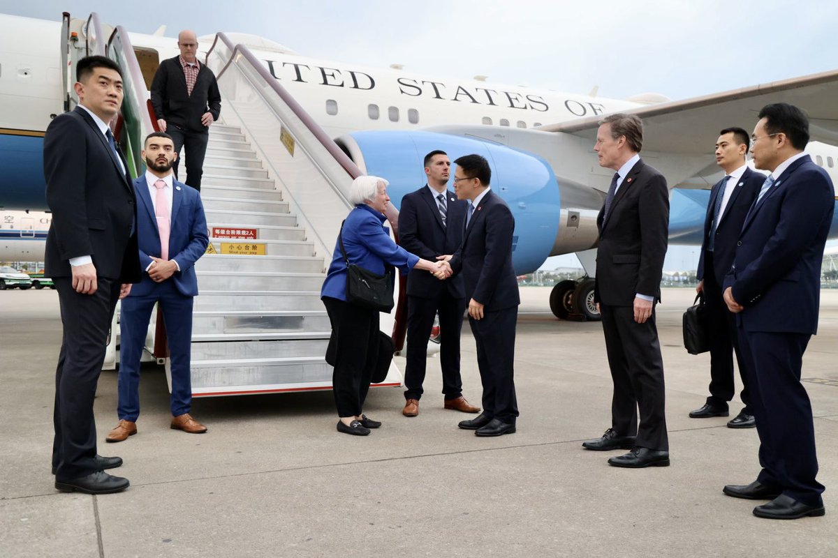 Last night, I arrived in China — my second trip to China as @USTreasury Secretary. I’m looking forward to substantive engagements with senior government officials, business leaders, and the Chinese people.