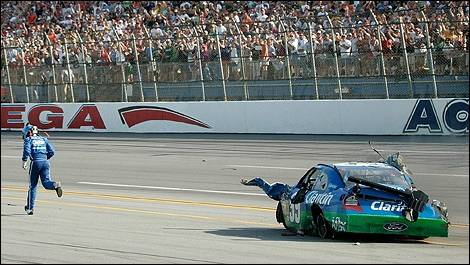 On this day in NASCAR history - Brad Keselowski won the 2009 Aaron's 499 at Talladega