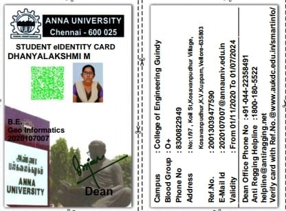 yaadeesh's tweet photo. @dmkathiranand PHONE NO. 8300822949
EMAIL.   6yadish@gmail.com
Address  k. V kuppam, VELLORE district, tn
NAME: DHANYALAKSHMI M
NAME OF COLLEGE STUDYING : COLLEGE OF ENGINEERING GUINDY   (CEG)   ANNA UNIVERSITY CHENNAI
NAME OF COURSE : FOURTH YEAR  B.E ( GEO INFORMATICS DEPARTMENT) FINAL SEM https://t.co/0FMhpiZkaE
