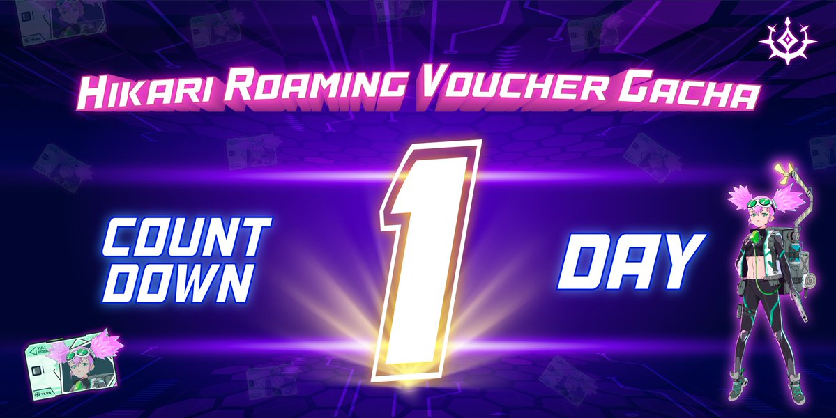 ⏳Only 1 day left until the Roaming voucher gacha begins! ⏰Event starts time： April 6, 2024, 2 PM (UTC+8). 🚀 Don't miss out on the chance to get Roaming vouchers and start your Roaming journey! #Yuliverse #Hikari