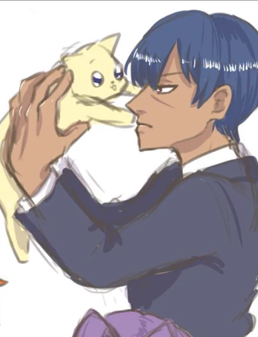 5億年前に描いた学園ハンサムの絵です 
