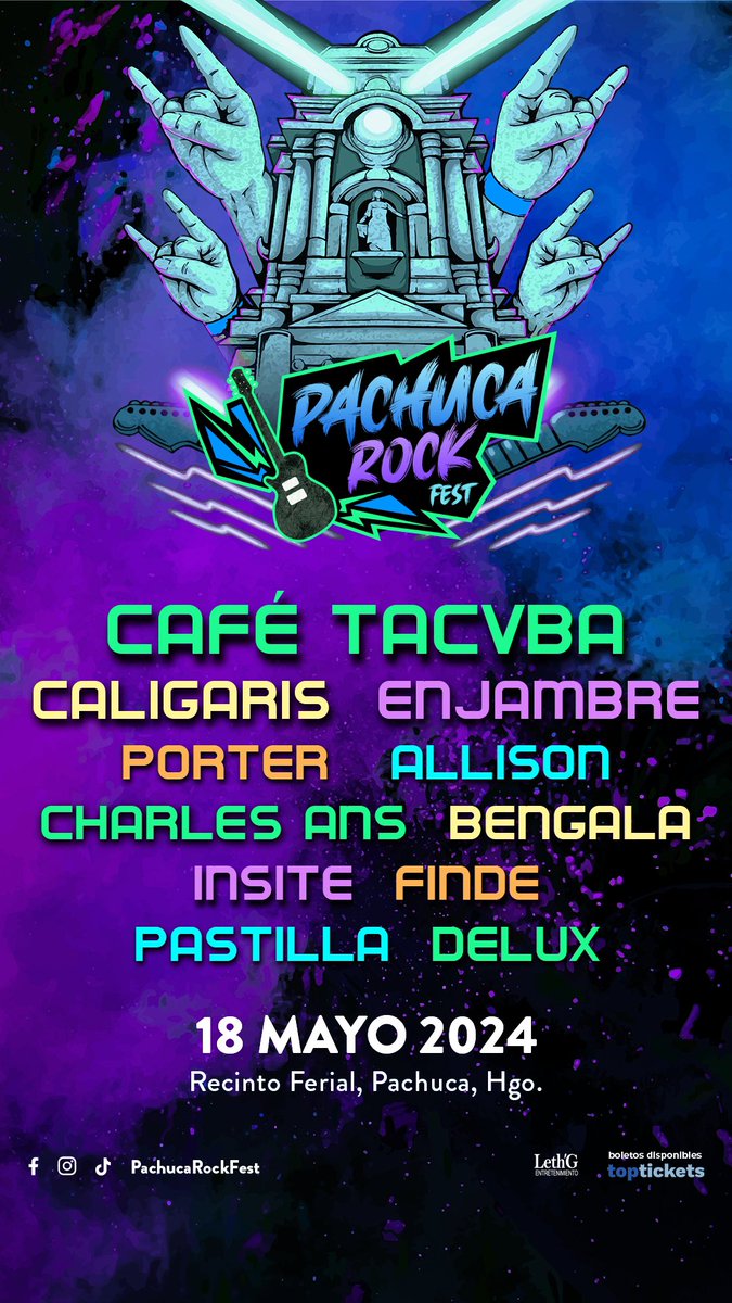 Nos vemos en <a href="/PachucaRockFest/">Pachuca Rock Fest</a> en Mayo.