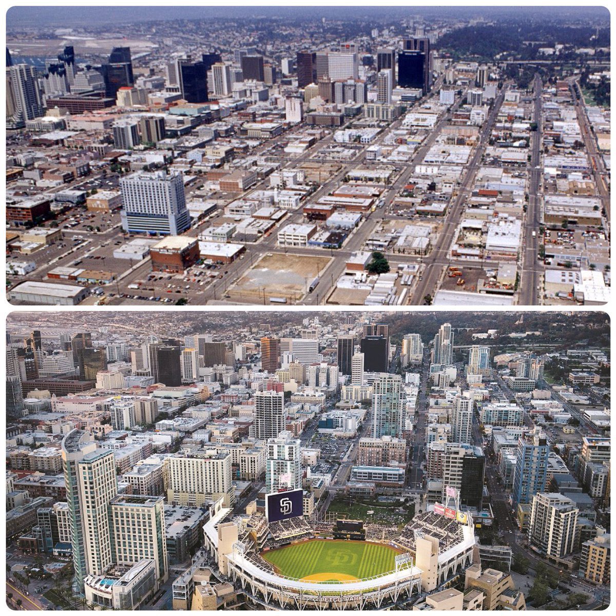 korydillman's tweet photo. @Eric_Morrison31 @lewistv @JusticeHorn_ @kstate_fan San Diego is a great example of a sports stadium transforming a downtown neighborhood. But, a well-cited article (that apparently only economists can understand) says otherwise 🤷‍♂️ 

https://t.co/dOPKEjznYQ https://t.co/XChQmrjpgs