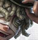 entangleduet's tweet photo. @GameIdentityV Is he wearing his eyeball as a trophy.. if you them them together his stitches make it look like hes going (＞ᗜ＜) https://t.co/OiJzbviqNh