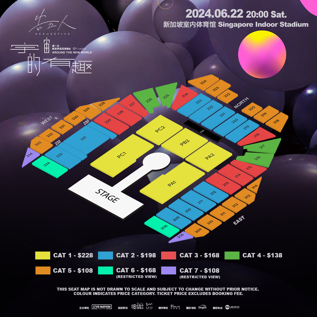 OneProductionSG's tweet image. 🍈 告五人第一次新世界巡回演唱会 [宇宙的有趣 AROUND THE NEW WORLD] - 新加坡站限量门票刚刚释出！ 

哈瓜们，你再次抢票的机会来了！赶快赶快！

🎫: bit.ly/ACCUSEFIVESG24

#告五人 #Accusefive #AccusefiveinSG #livenationsg #Accusefive_AroundTheNewWorld_SG #宇宙的有趣