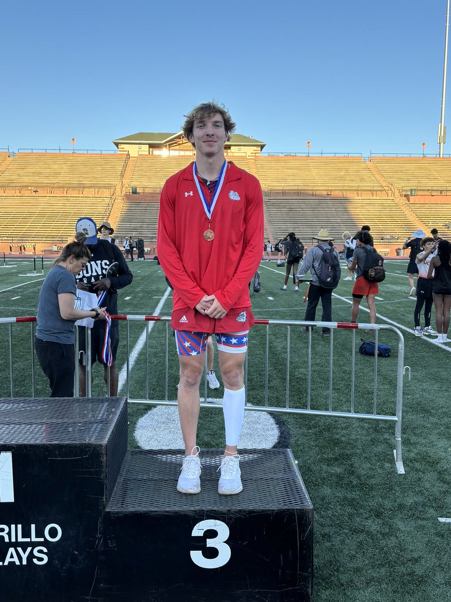 Area qualifier, Ryder Walter. 3rd place in high jump at District 3-5A meet! #TBW