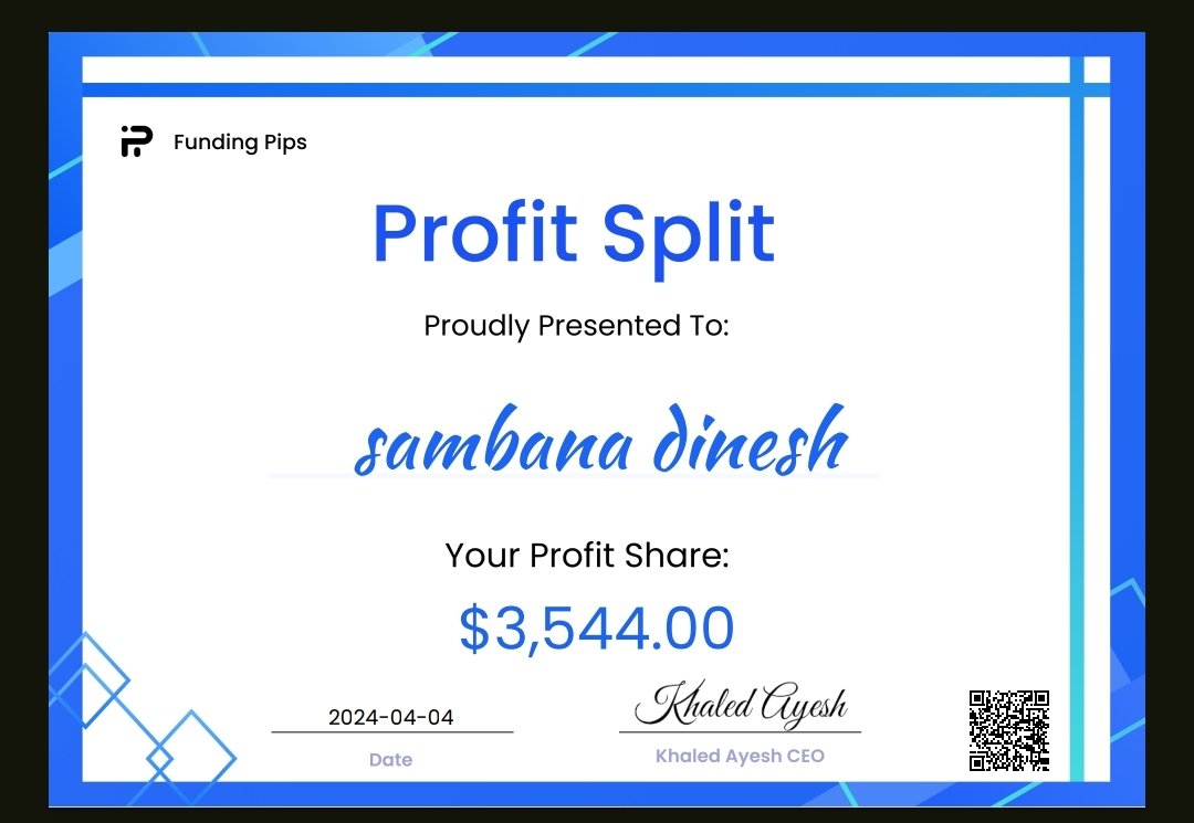 Your service in this prop firm industry is impeccable. Funding pips has long way to go especially for Indians like me who want to become financially stable. This is the biggest payout as of now and many more to go <a href="/Khldfx/">Khaled</a>  brother.