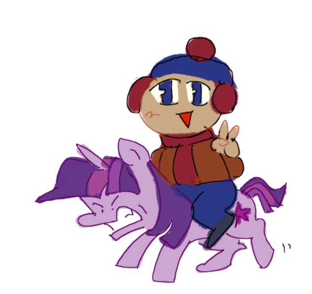 yummymashedpot1's tweet photo. stan marsh riding twilight sparkle into battle https://t.co/Td8Dblt8kQ