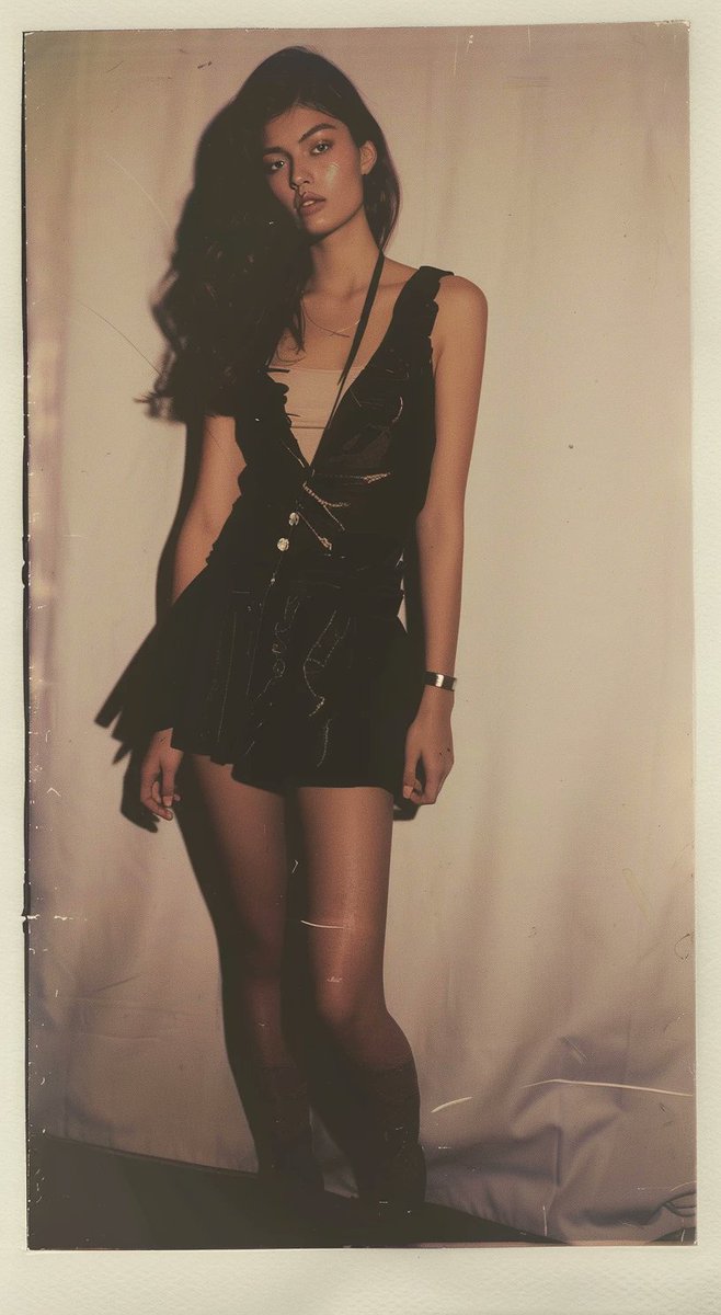 #PromptShare female model, full body, Polaroid proof for a Chanel fashion shoot, hyper-realistic, lifelike --ar 35:64 --style raw