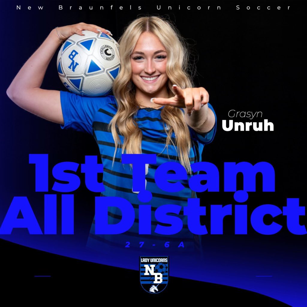 So honored to represent @NBUnicornSoccer on First Team All-District for 27-6A! Thank you to my coaches and teammates for an incredible season! #familyonsix
