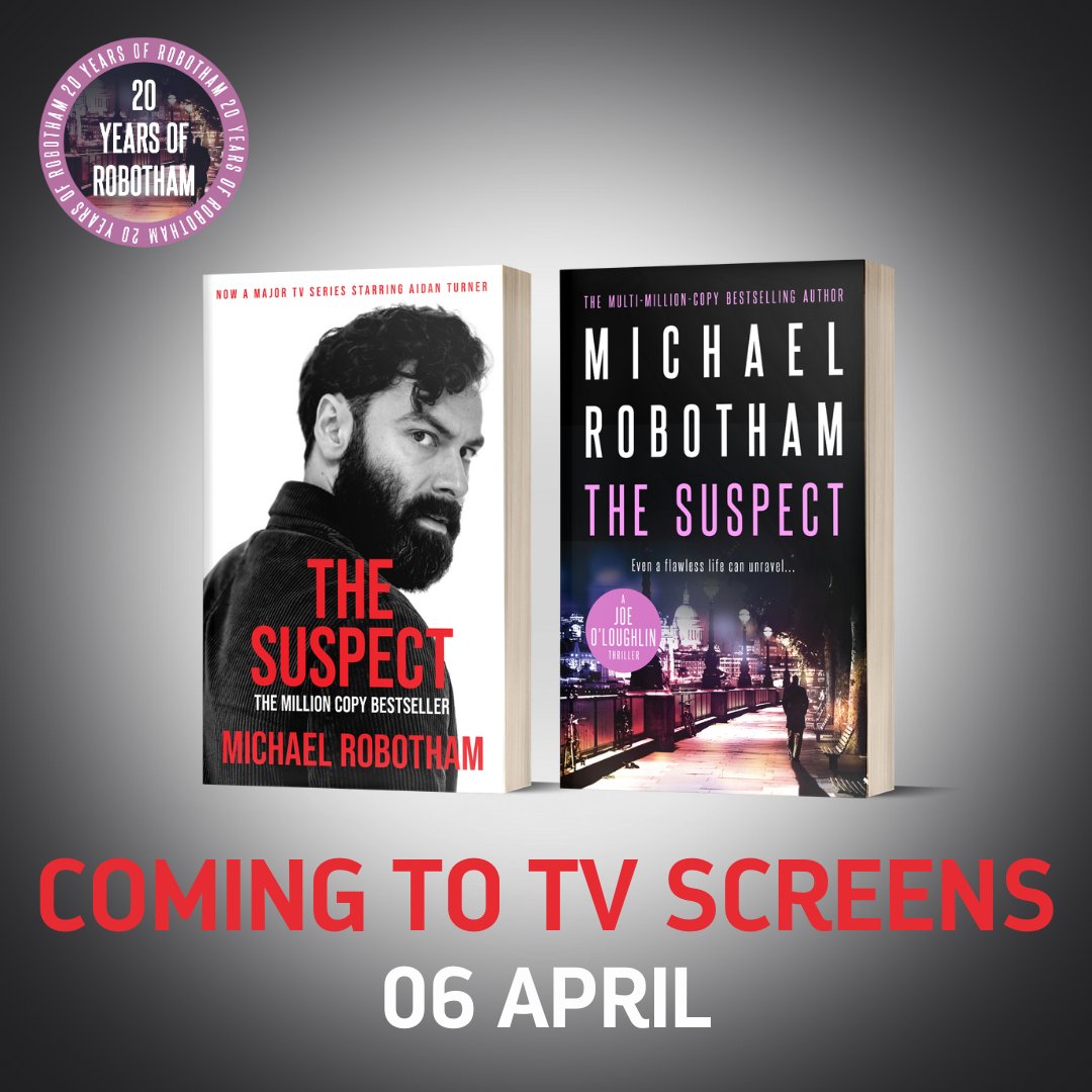 THE WAIT IS OVER! What better way to celebrate 20 Years of Michael Robotham than going back to where it all started? Tune in this Saturday at 9pm to catch the first episode of THE SUSPECT on the ABC 📺 @michaelrobotham #TheSuspect #AidanTurner #MichaelRobotham