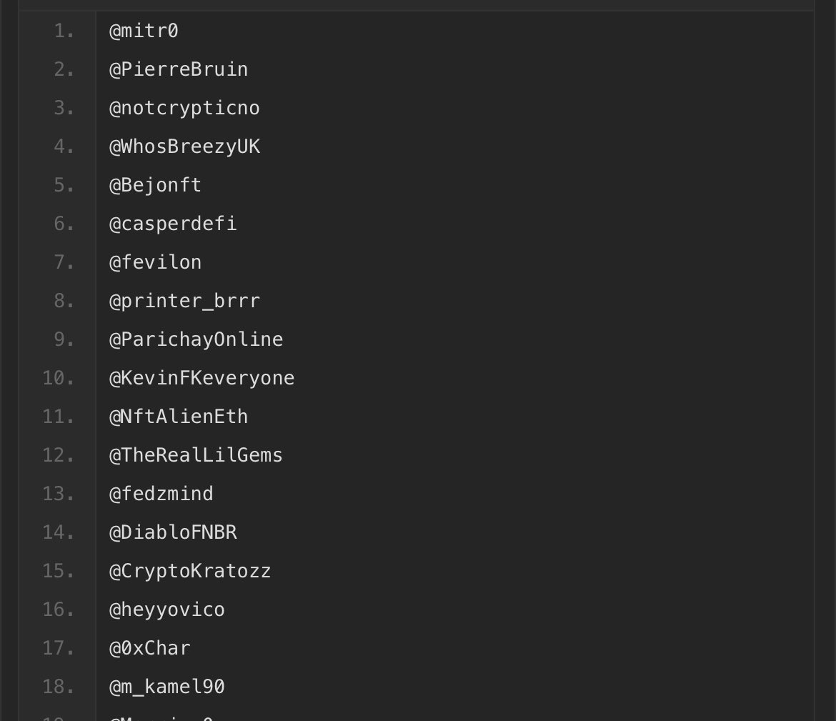 NotWZRDsXYZ's tweet photo. @mitr0 @PierreBruin @notcrypticno @WhosBreezyUK @Bejonft @casperdefi @fevilon @printer_brrr @ParichayOnline @KevinFKeveryone @DiabloFNBR @CryptoKratozz 

Hands up who knows the team ✋🏻 https://t.co/So1ti1OdfN