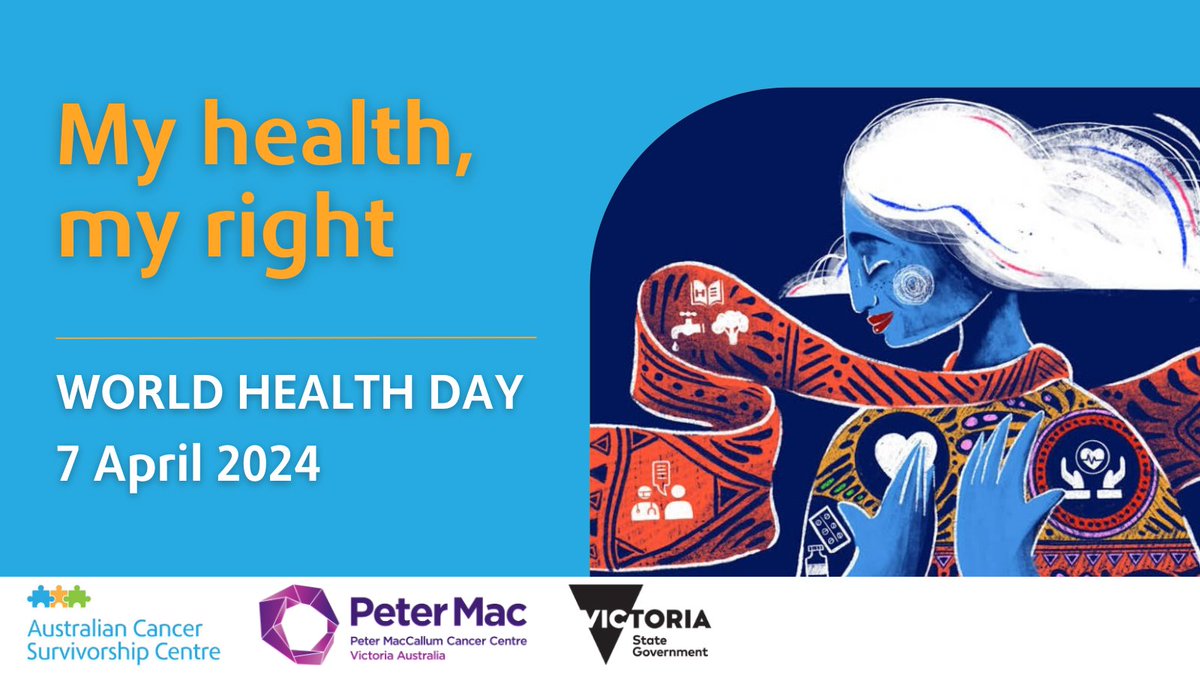 🌍 On #WorldHealthDay & every day let's advocate for 'my health, my right'. Optimal #cancersurvivorship care involves monitoring for recurrence, supporting side effects, promoting wellness & ensuring coordinated care.🤝 Access to quality healthcare is a right for all. 🌐💙