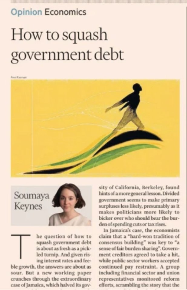 How to squash government debt: Soumaya Keynes reflects on 'Public Debt Reduction: The Jamaica Exception'