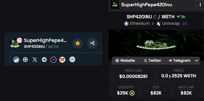 SHP420INU's tweet photo. #Dexscreener + #Dextools are updated 🐸🚬 https://t.co/tSnxv9Owry
