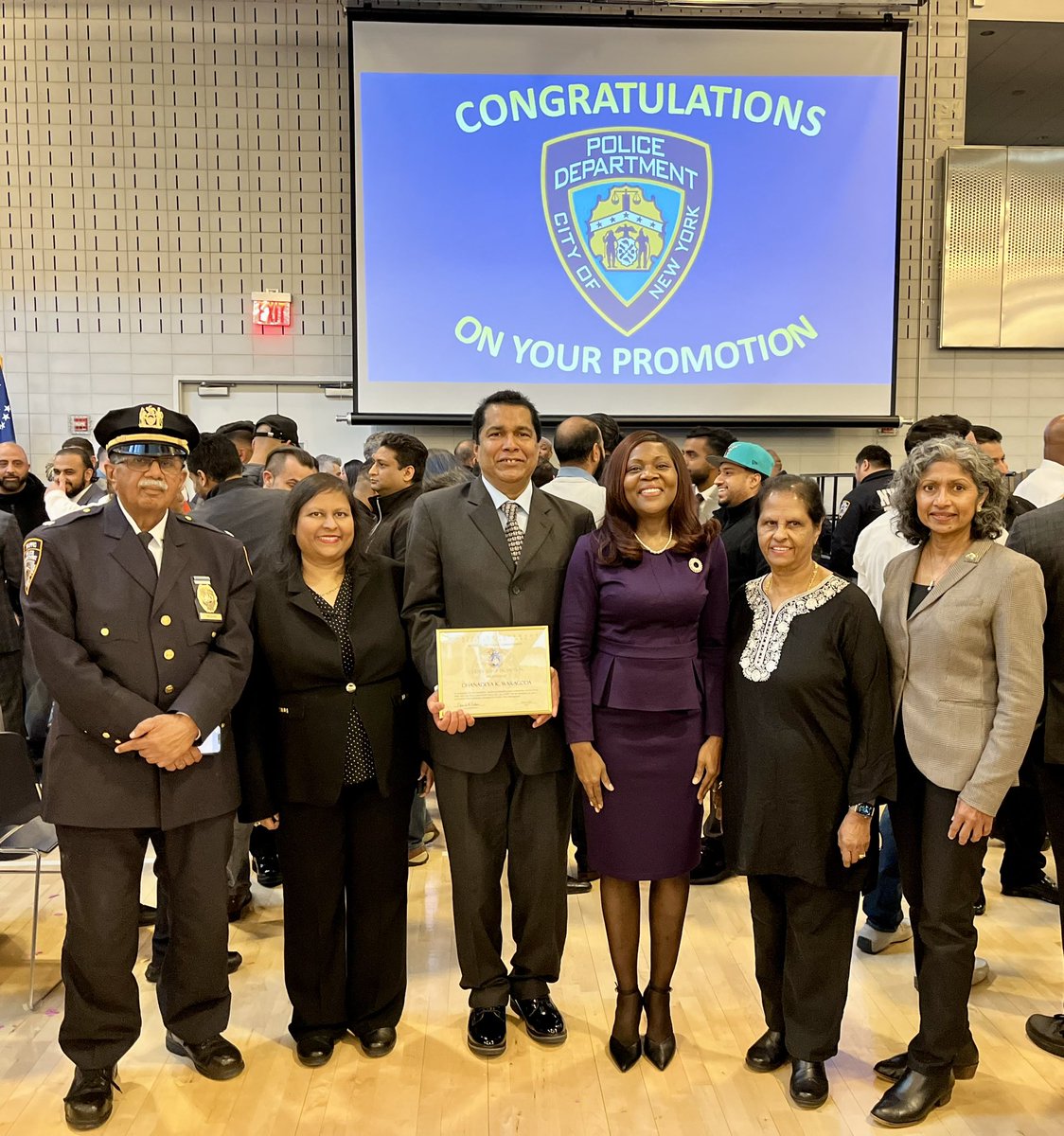 Congrats to Dhanadeva Waragoda, Queens Tow Pound on his well deserved promotion to Administrative Manager Auditor. He is also the son-in-law of the late Traffic Enforcement Agent, Kalyanaratne Ranasinghe who was killed by a vehicle in a Line of Duty traffic accident in 2013.