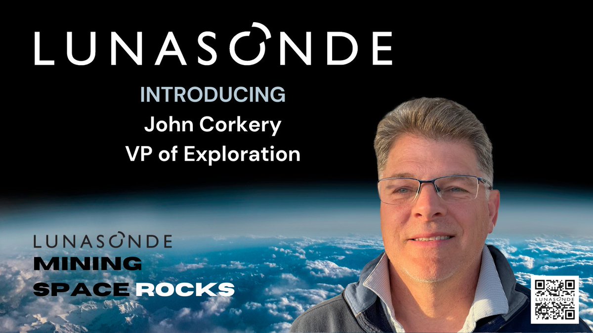 Another phenomenal addition to the Lunasonde team! Meet John Corkery, our Vice President of Exploration. 

Welcome John!