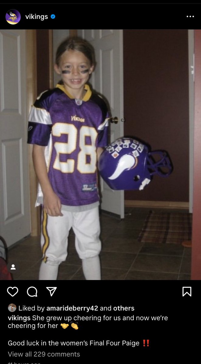 maggie_vanoni's tweet image. Vikings shoutout Paige Bueckers before tomorrow’s Final Four