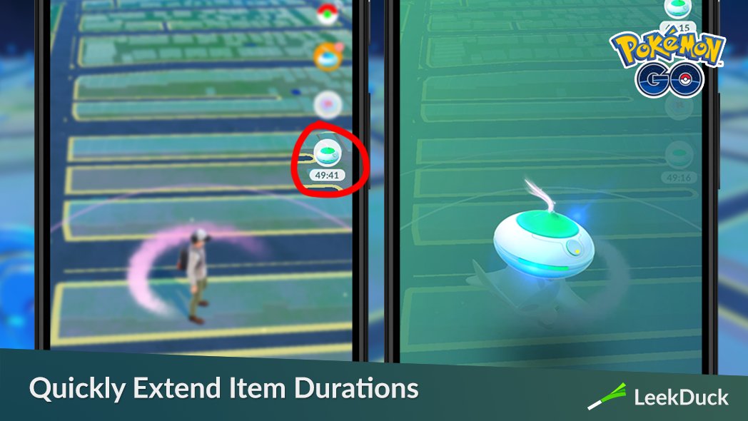 Trainers can now extend the duration of Items like Star Pieces, Incenses, and Lucky Eggs from the map. Tap on an active item on the right-hand side for the option to consume another and extend the duration.