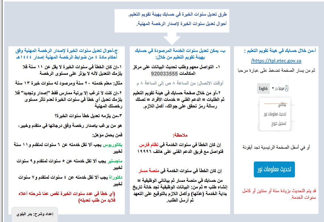 BadrAL_Balawi's tweet photo. طرق تعديل سنوات الخبرة : https://t.co/A6kG4zBdd5
