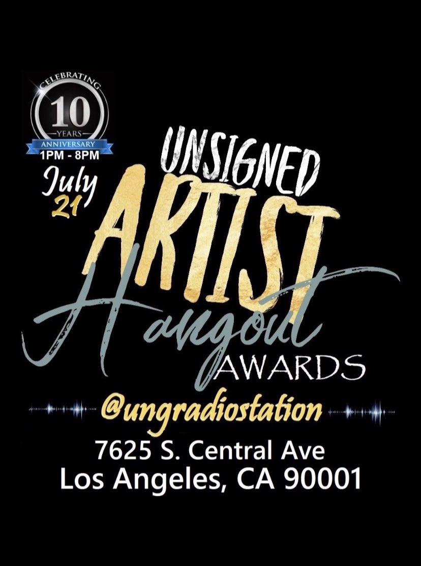 Unsigned Artist Hangout Awards July 21st Come Through Check Us Out youtu.be/5Rl102aJJa4?si…