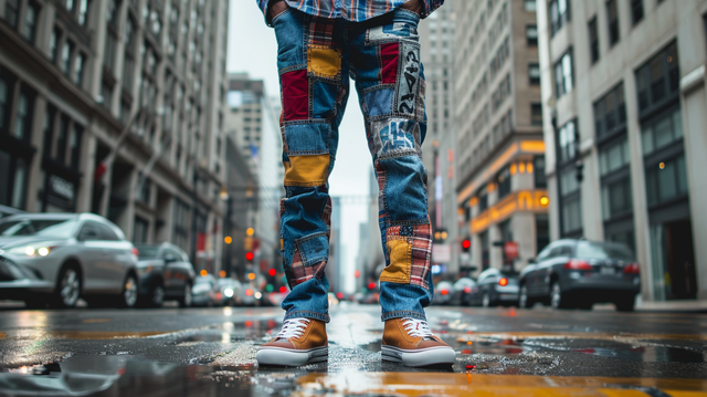 Jeans4youShop's tweet image. Styling patchwork jeans? Balance is key! 🤩 Pair with solid tops, mix patterns wisely, and choose simple accessories. 🌈👖Shop now: bit.ly/3SNXeyu #StyleTips #PatchworkJeans
