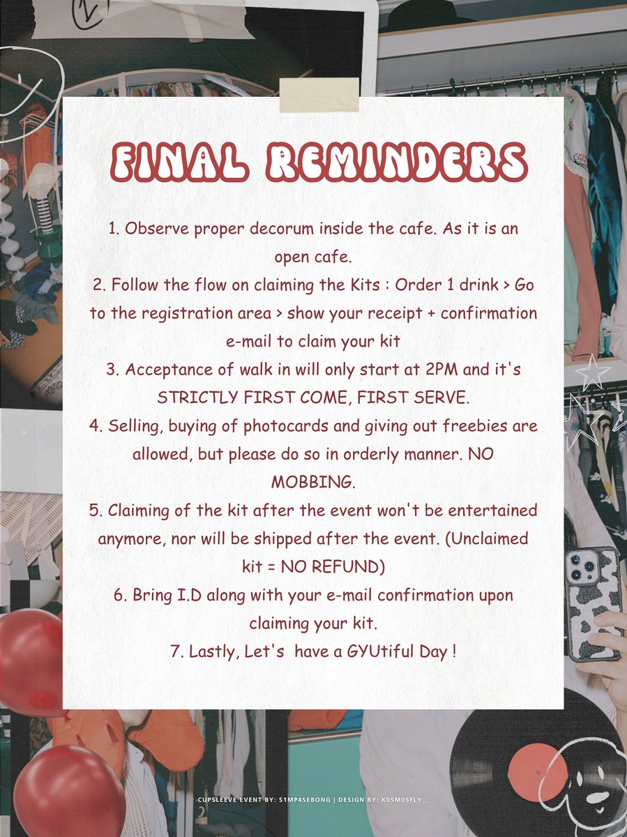 SebongCSE's tweet photo. ˚ʚ♡ɞ˚. D-1 before Our Dearest, Gyu Day ˚ʚ♡ɞ˚ 

1 DAY LEFT! Heya, Gyuldaengies! To have a smooth flow of the event &amp; fully enjoy our CSE, kindly READ CAREFULLY the final reminders of the event.

#GYUtifulDay 🥰 https://t.co/JUKILbH1KM