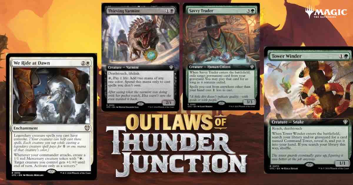 The Commander decks are looking spicy! Highlights from today's Outlaws of Thunder Junction spoilers!