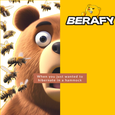 ArianL91's tweet photo. โWhen you just wanted to hibernate in a hammock, but the bees had other plans! ๐ป๐ฏ๐ #BuzzedBear"
@0xhoneyjar https://t.co/tj8wOkNj81