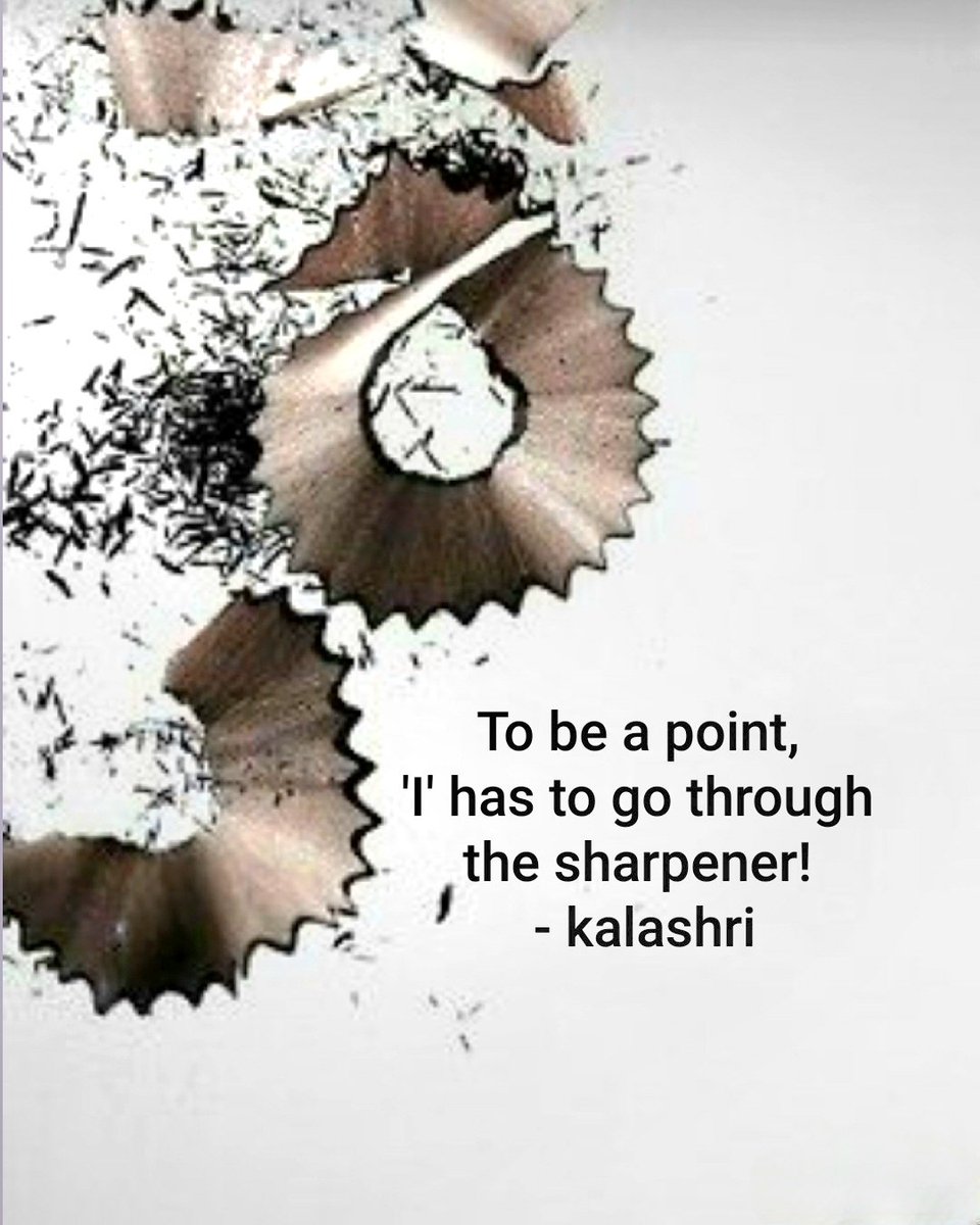 To be a point, 'I' has to go through the sharpener! - kalashri #pleasure #spirituality #new #sky #photography #photooftheday #photoshoot #photo #photographer #search #pain #selflove #selfcare #best #bestfriends #bestfriend #alright #tagging #tagged #socialmediamanager #social
