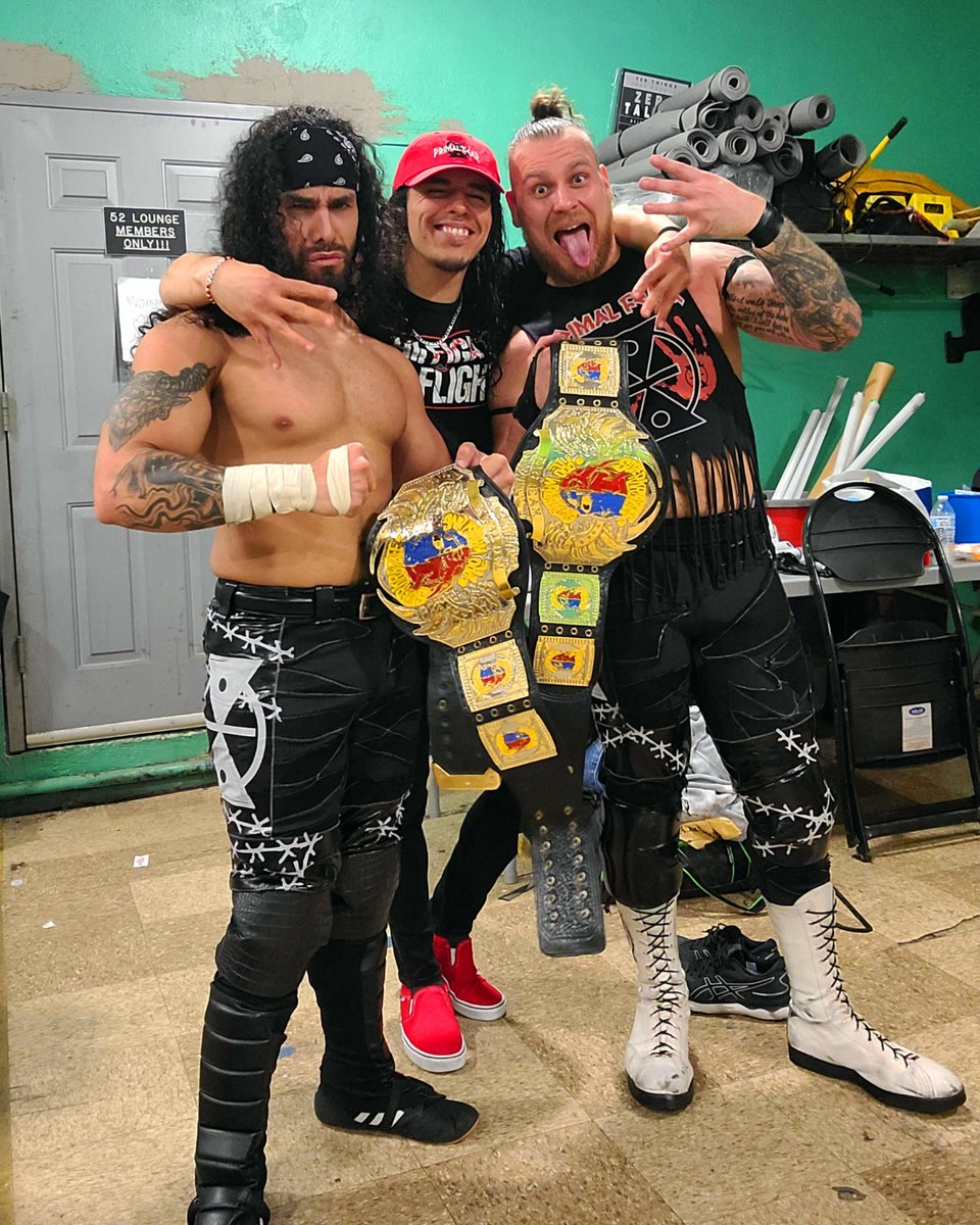 ❗️Before & After❗️ #andnew x4 @superkrazeepro Tag Team Champions! 🏆🏆🏆🏆 #AllFightNoFlight Primal Fear!