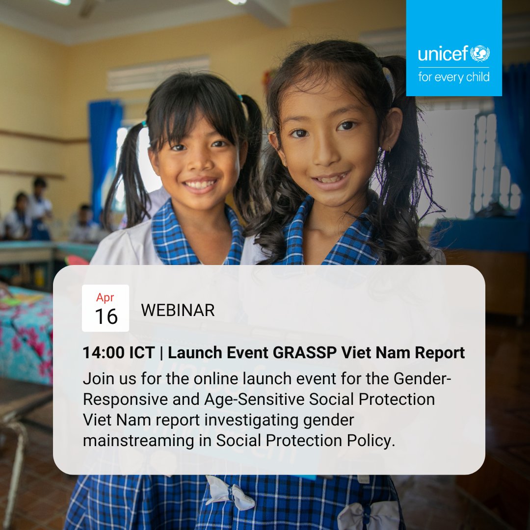 Ensuring that #SocialProtection policies have their intended #gender outcomes means that gender must be well integrated in policy-making processes. Our upcoming #GRASSP report looks at the gender-mainstreaming process in social protection policy in #VietNam.