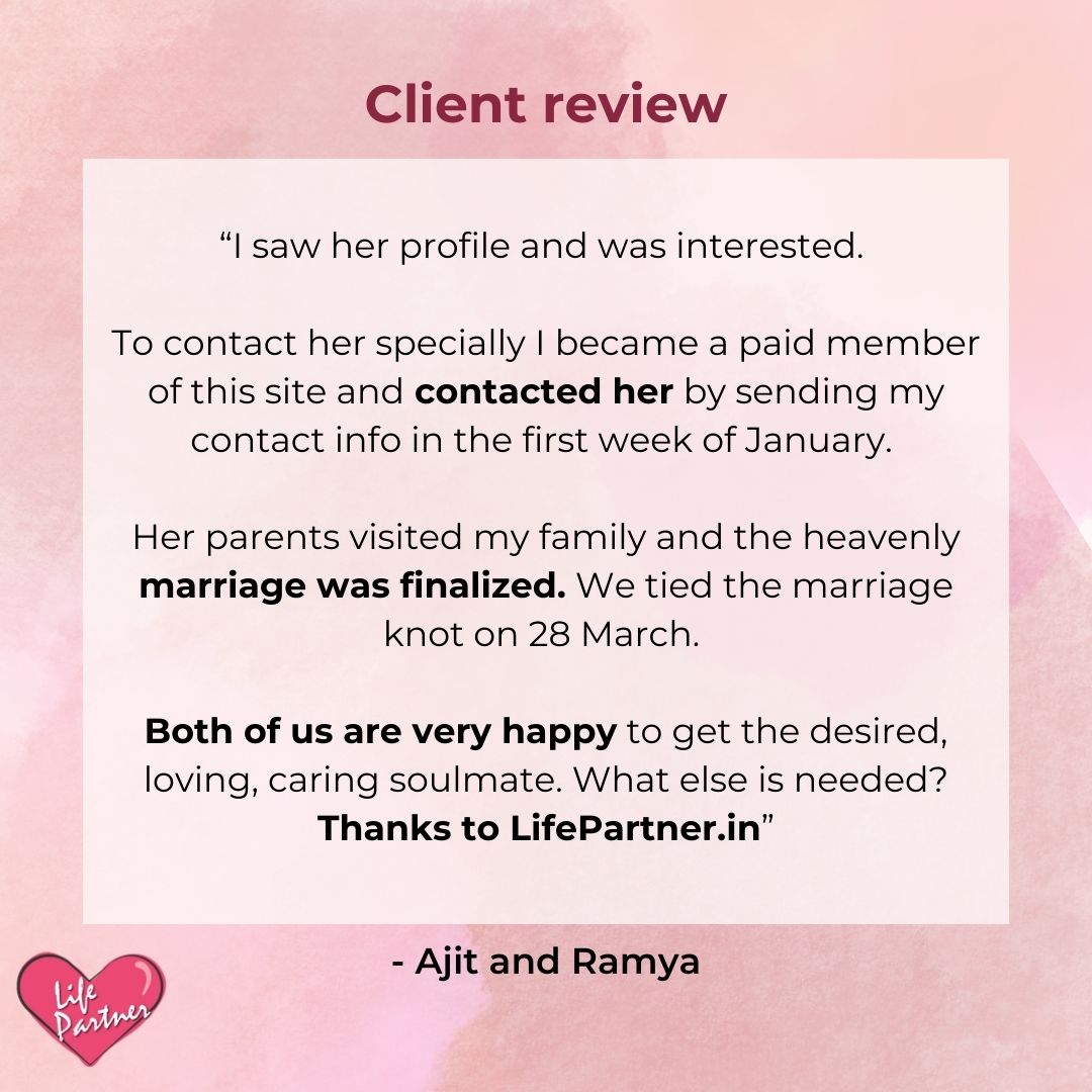 Real love stories, real happiness. 💖 Hear from our happy couples who found their perfect match with us. #ClientLove #RealMatch #HappyCouples #TrueLoveStories #IndianWeddings #MatchmakingSuccess #LoveWins