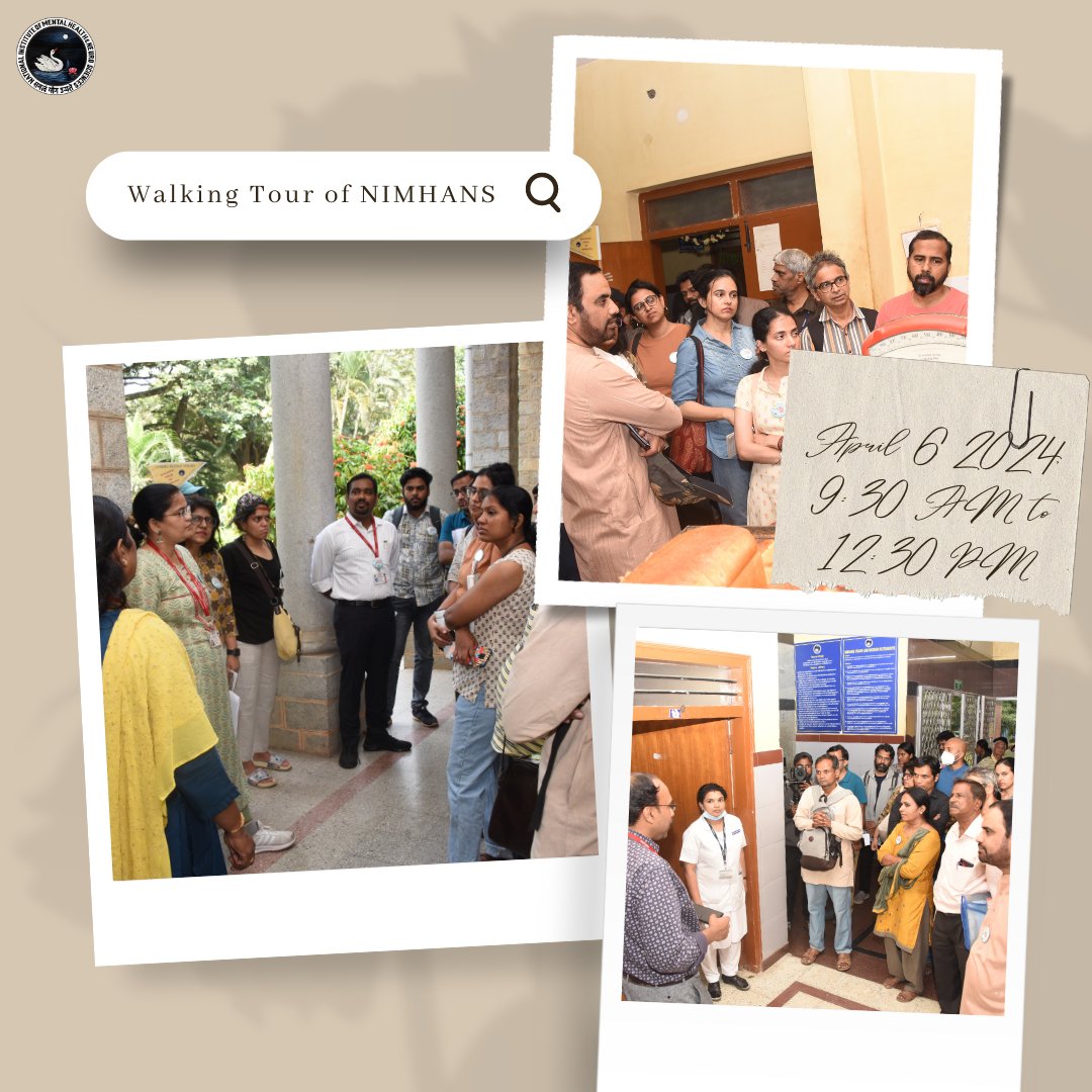 Discover exclusive mental health insights & uncover NIMHANS' rich history at the 'Walking Tour of NIMHANS: Stories Against Stigma' tomorrow at 9:30AM. Join us as experts share firsthand experiences & dispel stigma. Your support is invaluable! Register now: forms.gle/Mbme9Caa5FdgeK…
