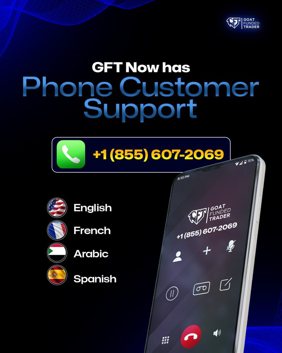 GFT INTRODUCES Phone Customer Support 📱 +1 (855) 607-2069 30% to anyone that calls, find out the PROMO CODE by calling 👀 Our commitment to having the Best Customer support continues ✅ Free to call for people from the US