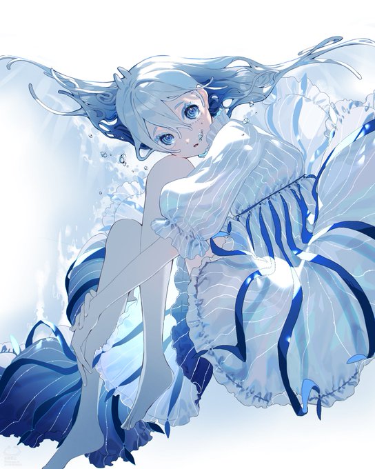 「bubble white hair」 illustration images(Latest)